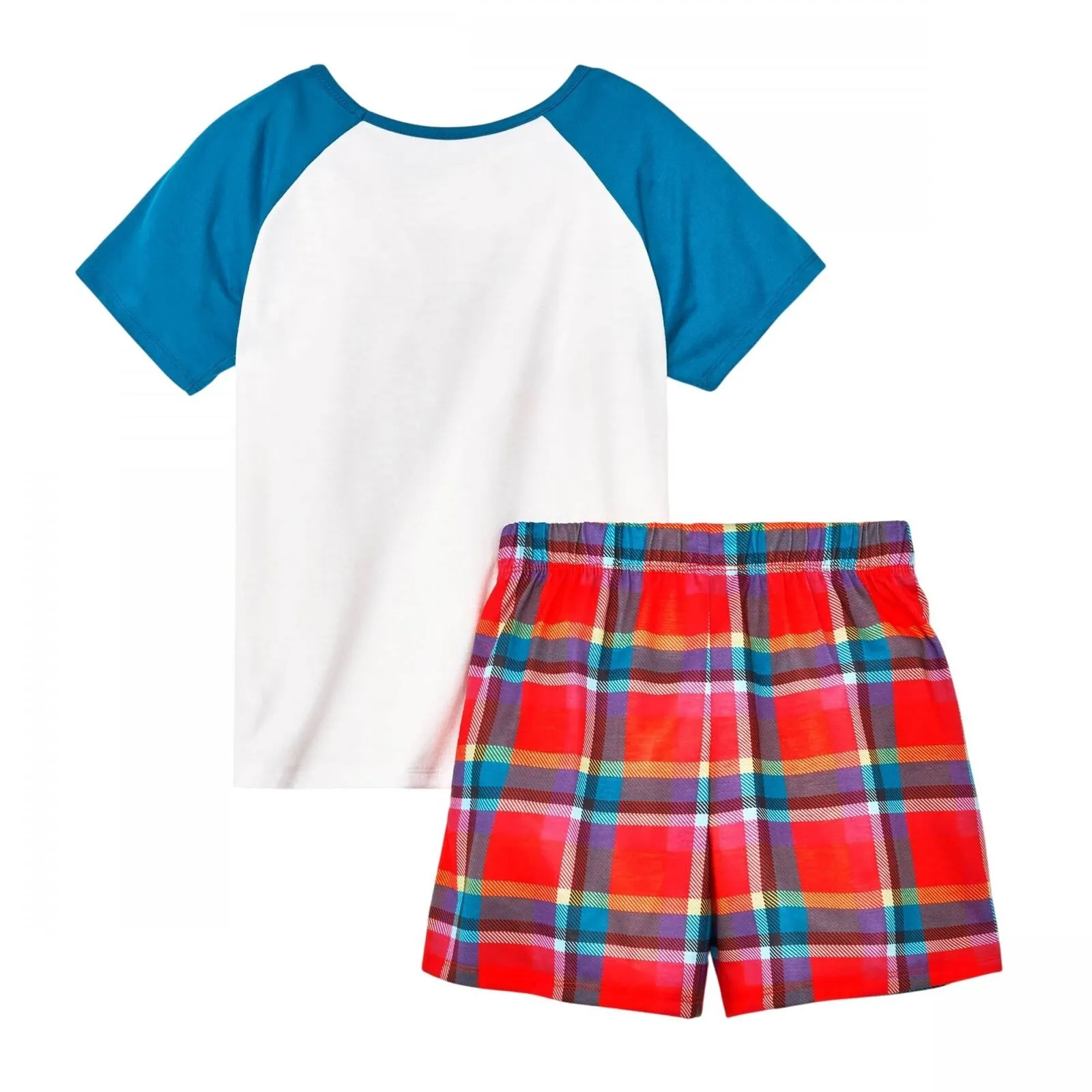 Cat & Jack Girls Plaid Dogs Short Sleeve Top and Shorts Pajama Set 88647476
