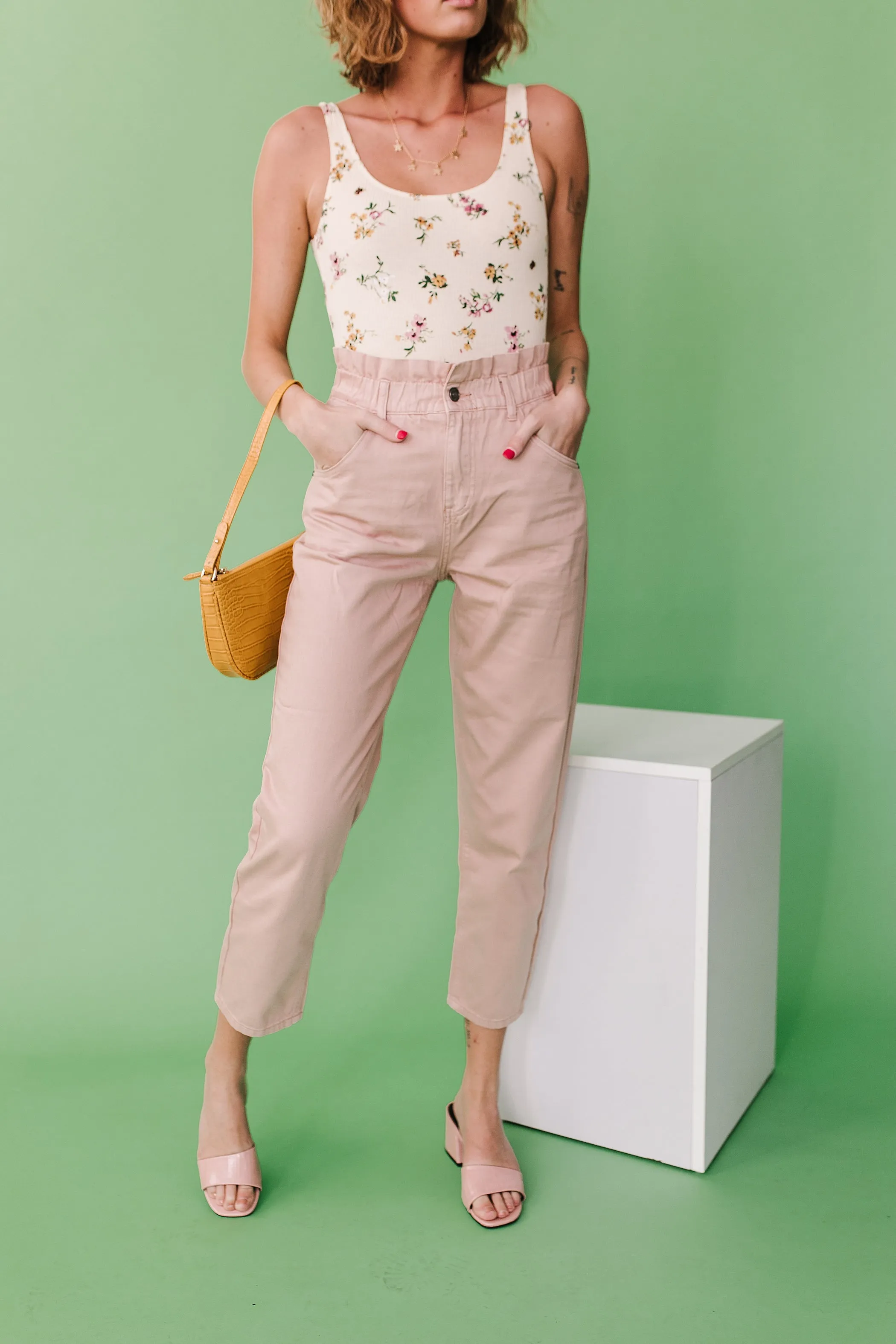 C'est Chic Croc Mule// Blush