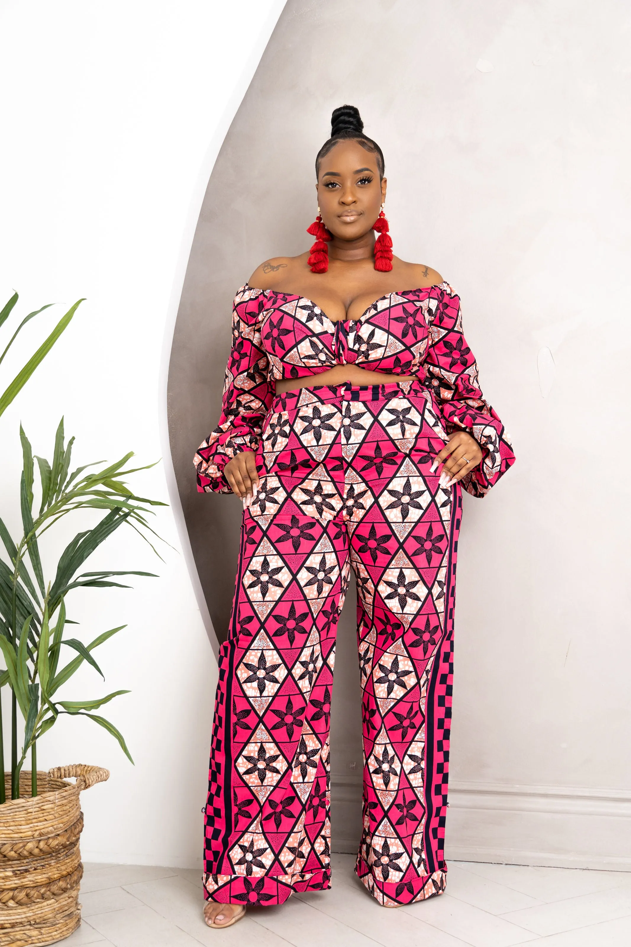 CHIDI African Print Crop Top