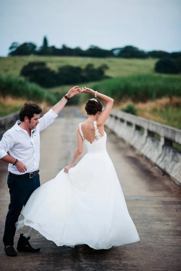 Chiffon A-line Sweetheart Beach Wedding Dresses With Lace Appliques, MW786