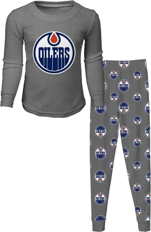 Child NHL Long Sleeve T-shirt & Pant Sleep Set - Edmonton Oilers