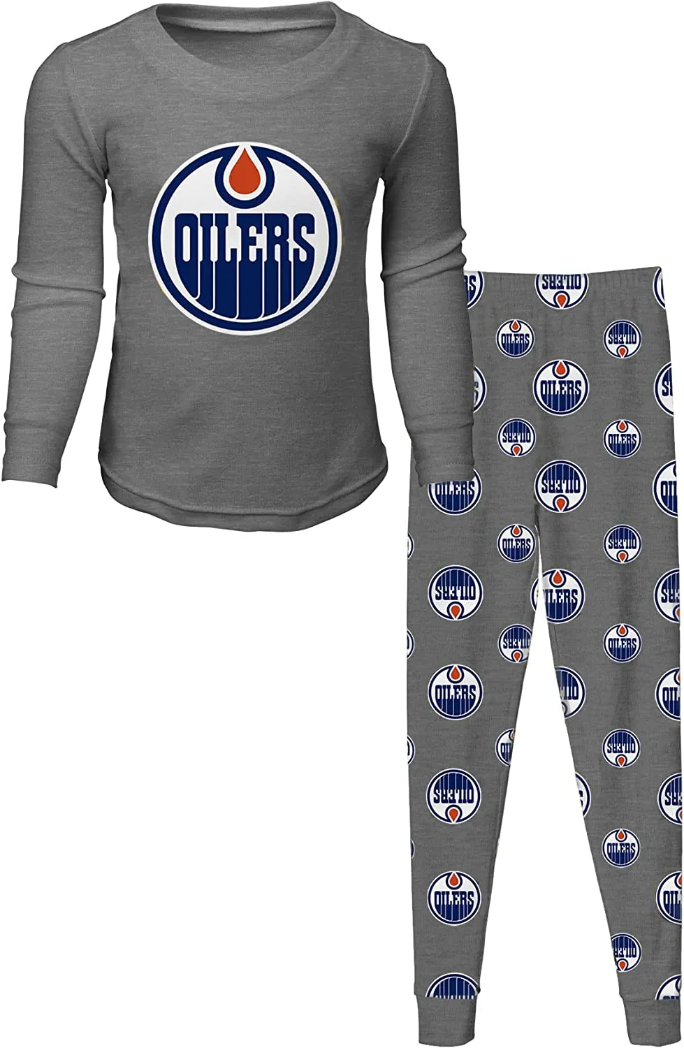 Child NHL Long Sleeve T-shirt & Pant Sleep Set - Edmonton Oilers