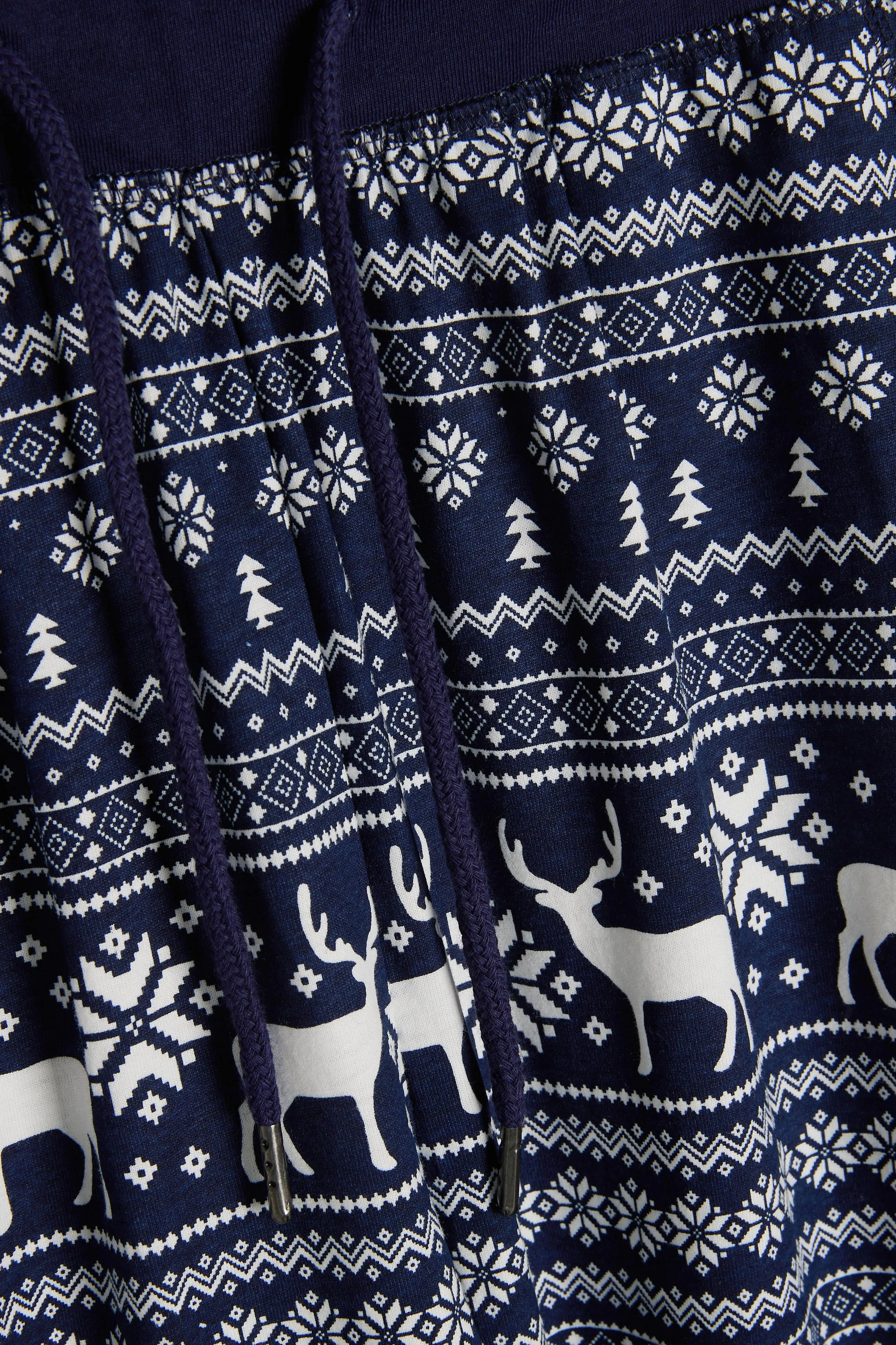 Christmas Ladies Navy Reindeer PJs