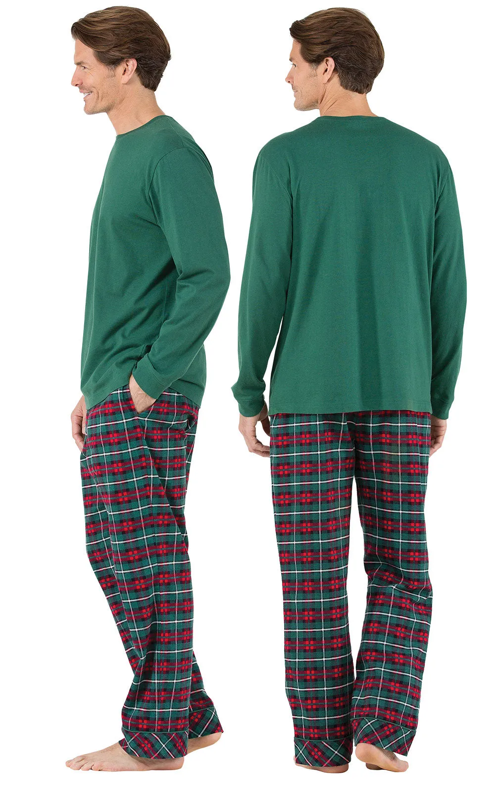 Christmas Plaid Men's Pajamas - Family Set