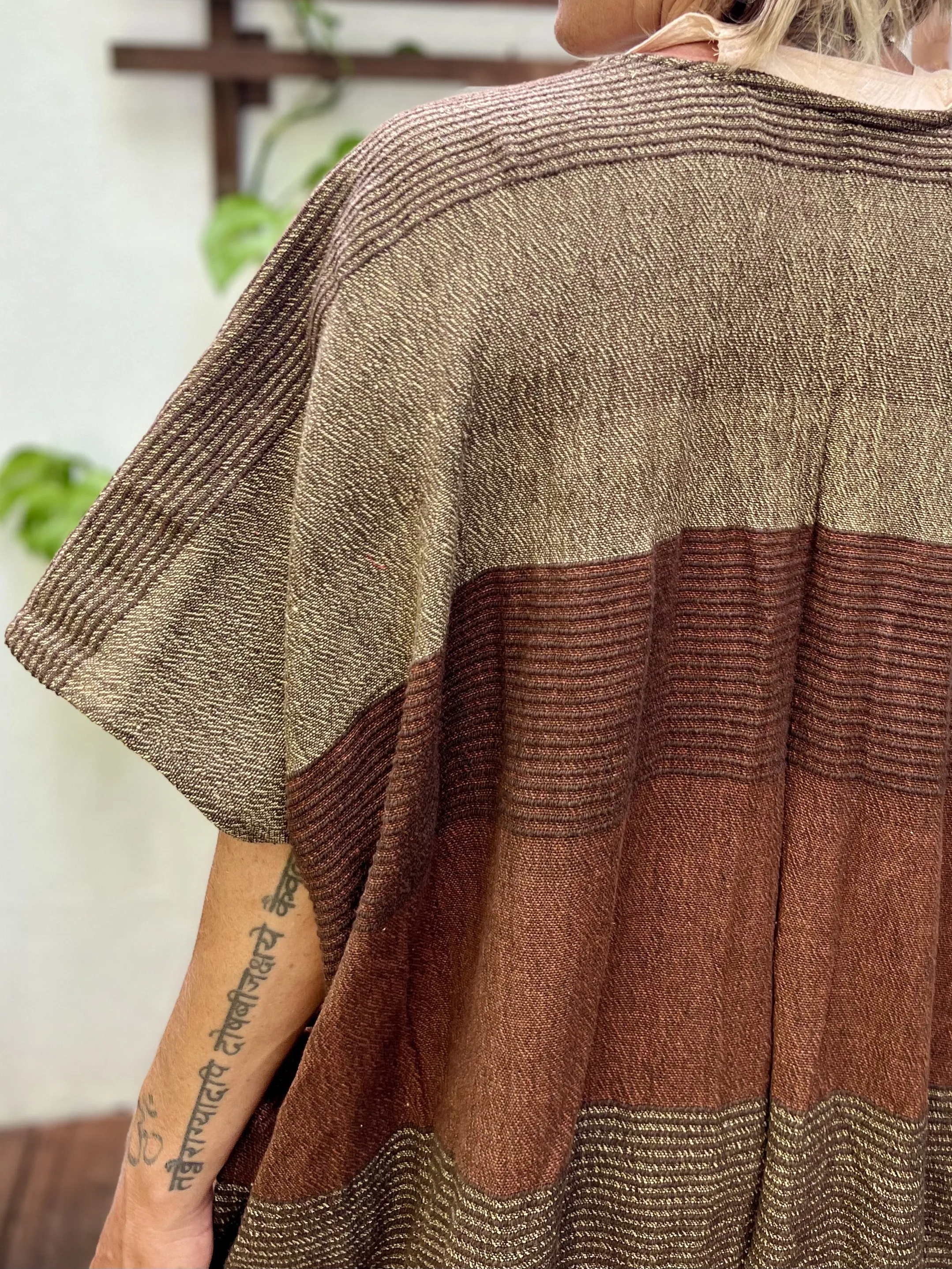 Clay | Handwoven Poncho | Her