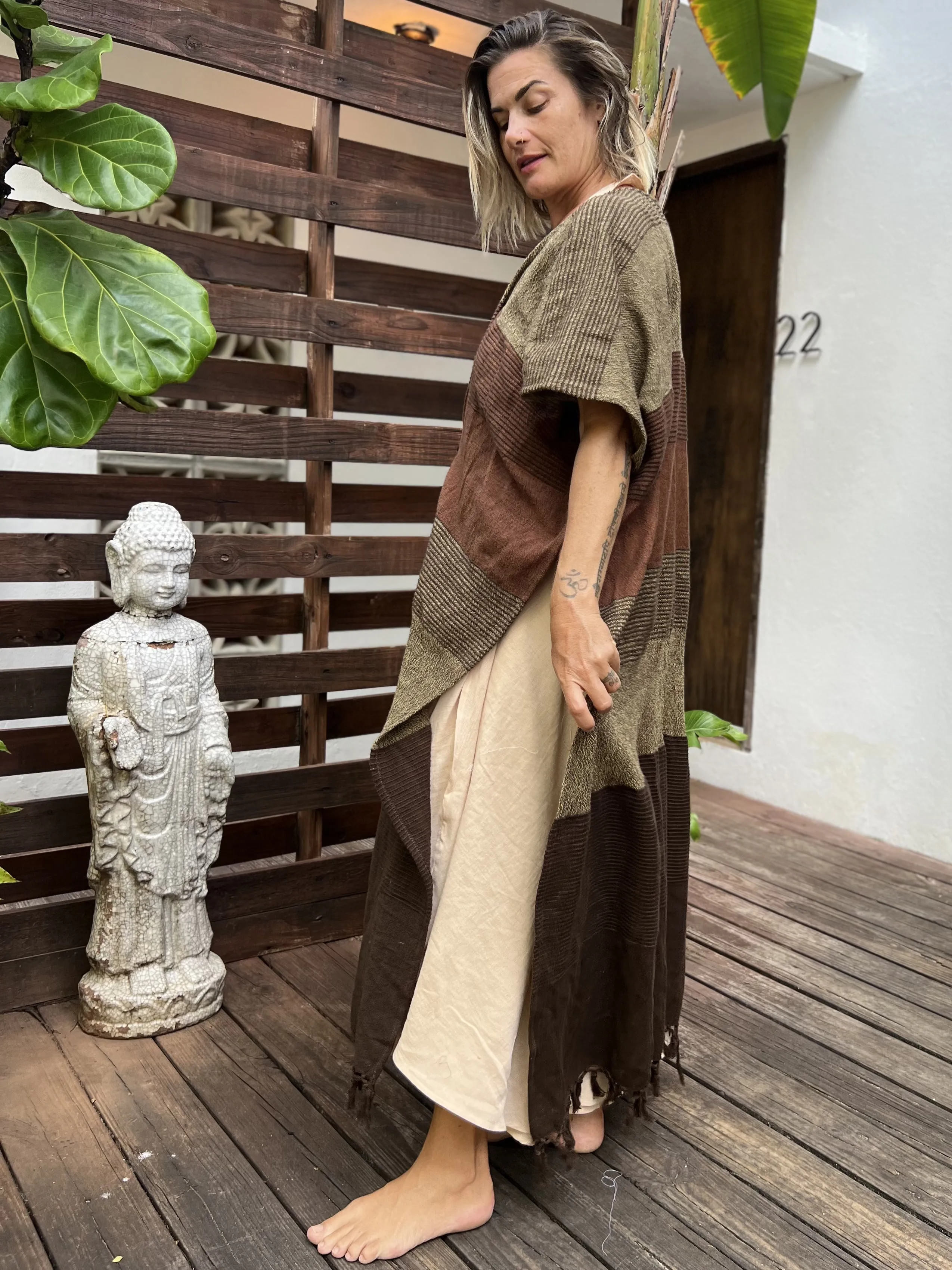 Clay | Handwoven Poncho | Her