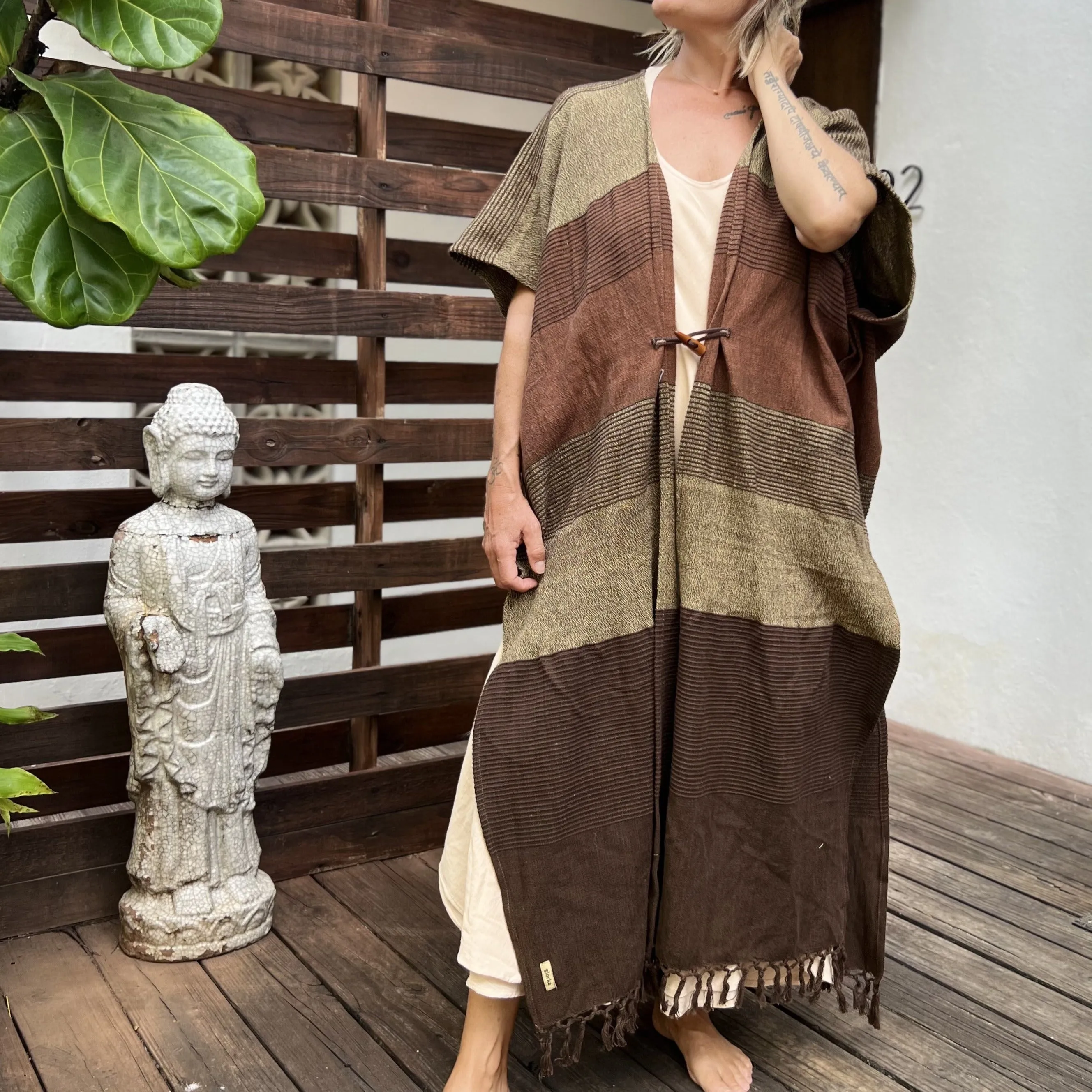 Clay | Handwoven Poncho | Her