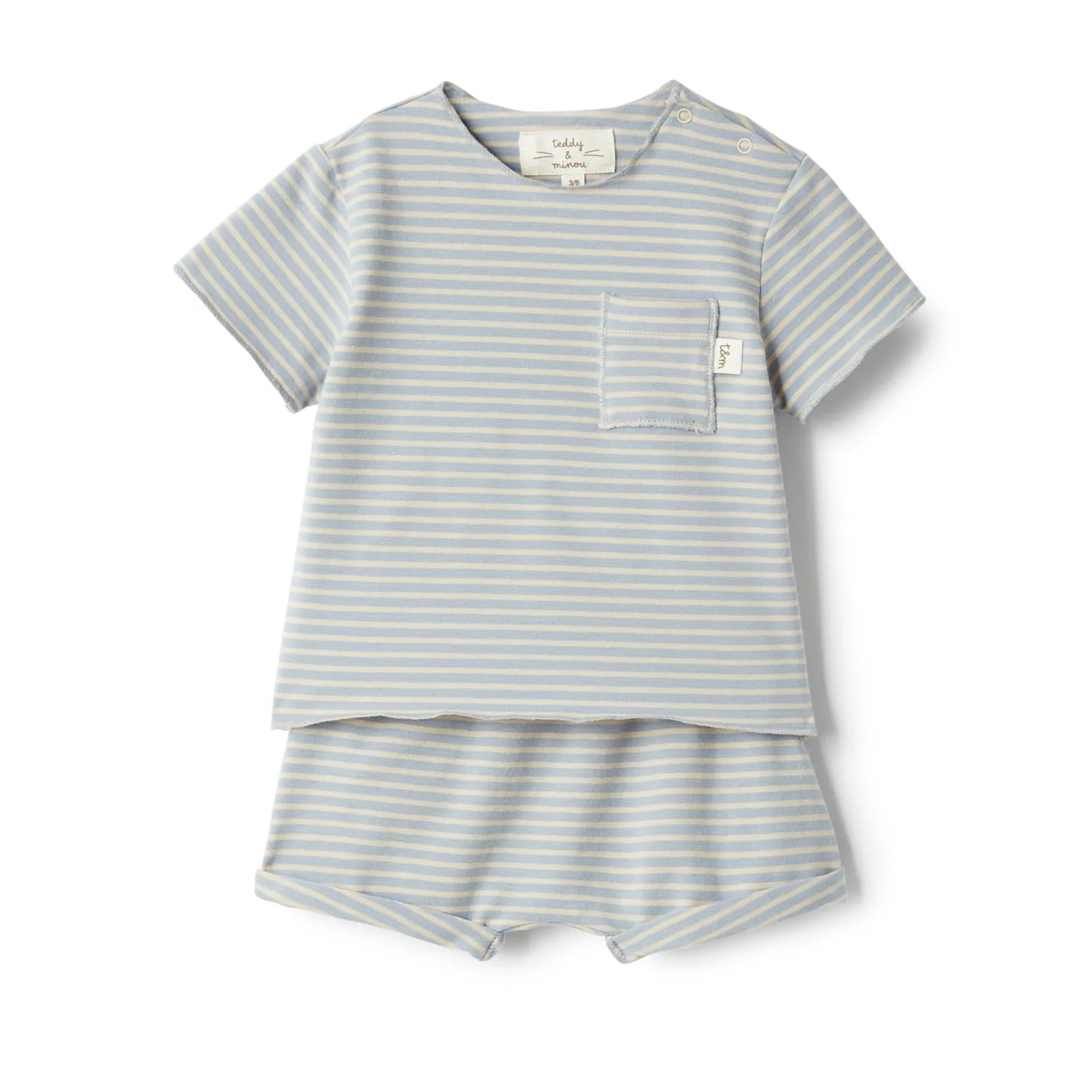 Cloud Blue Striped Set