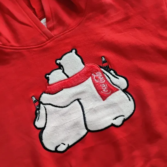 Coca Cola NEW Polar Bear Fleece Hoodie &amp; Flannel Shorts