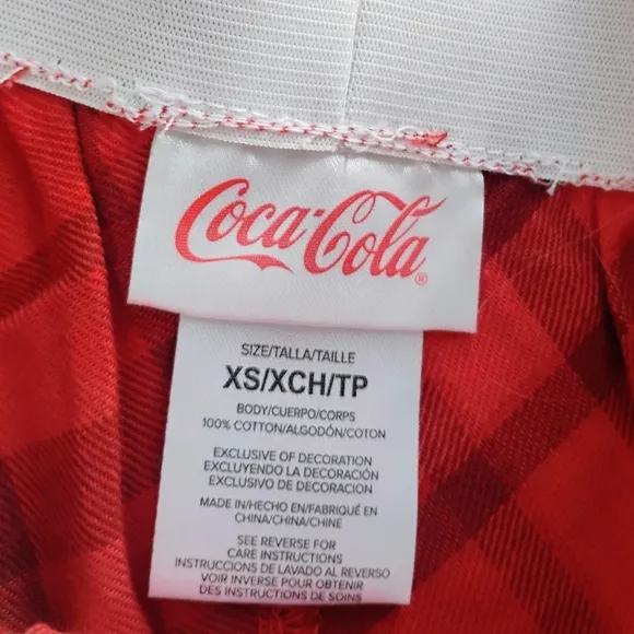 Coca Cola NEW Polar Bear Fleece Hoodie &amp; Flannel Shorts