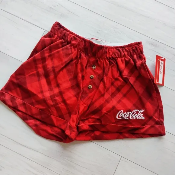 Coca Cola NEW Polar Bear Fleece Hoodie &amp; Flannel Shorts
