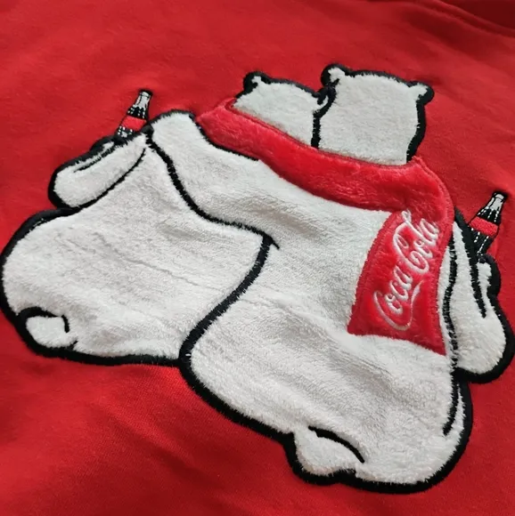Coca Cola NEW Polar Bear Fleece Hoodie &amp; Flannel Shorts