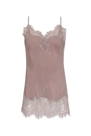 Coco Lace Silk Cami Muted Rose