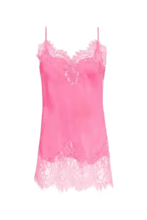 Coco Lace Silk Cami Pink Rose