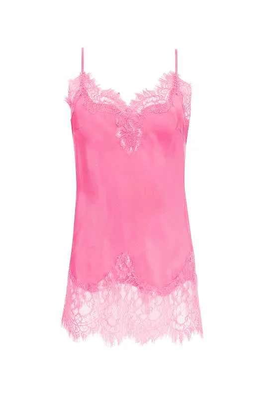 Coco Lace Silk Cami Pink Rose