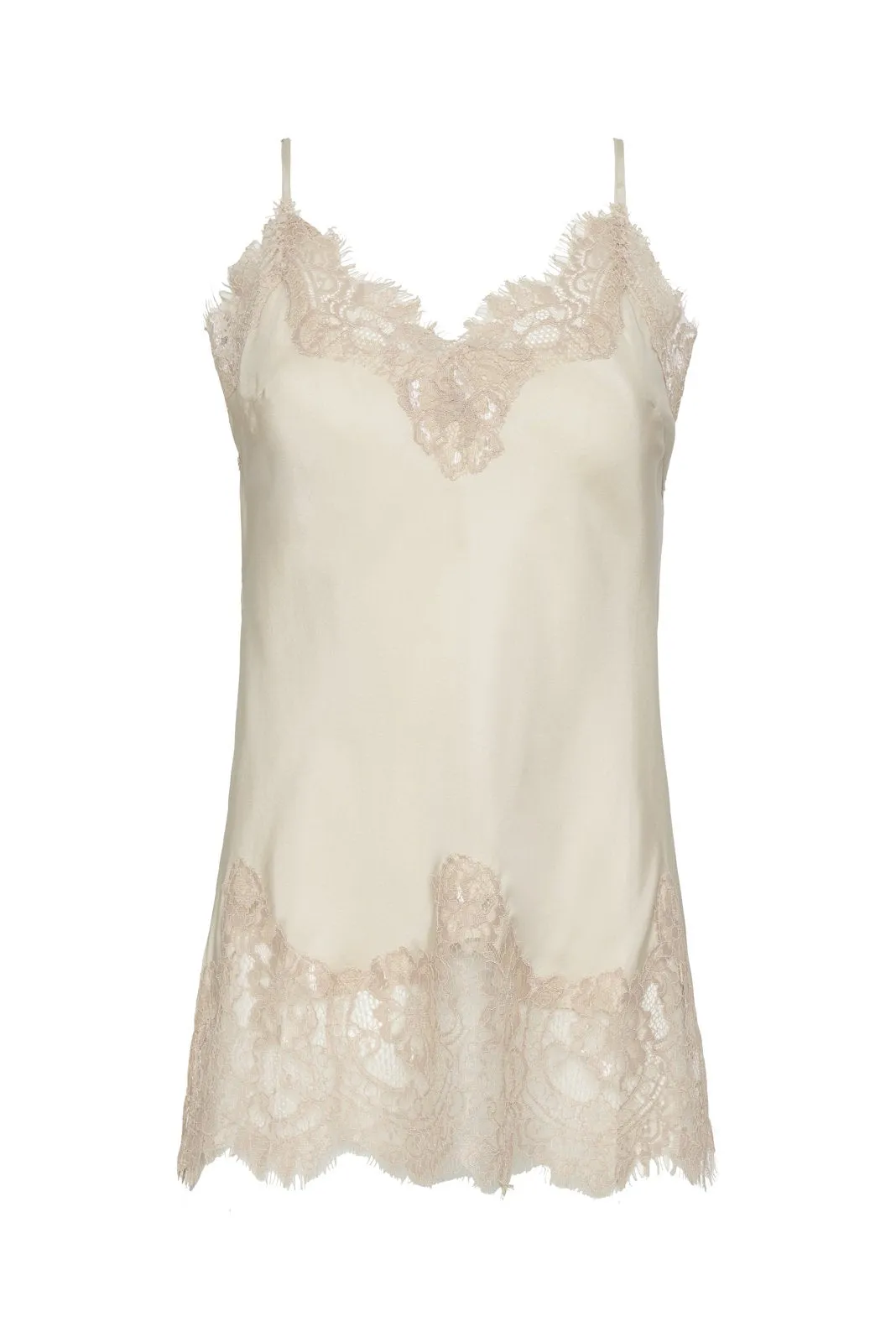 Coco Lace Silk Cami Vanilla