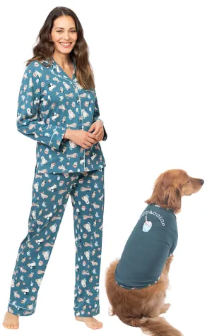 Coffee Dogs Matching Pet & Owner Pajamas