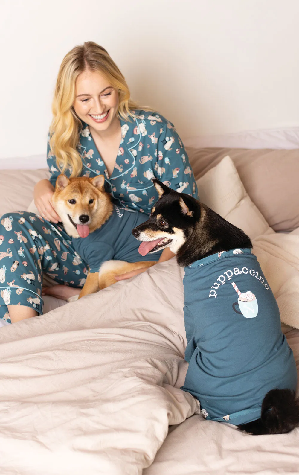 Coffee Dogs Matching Pet & Owner Pajamas