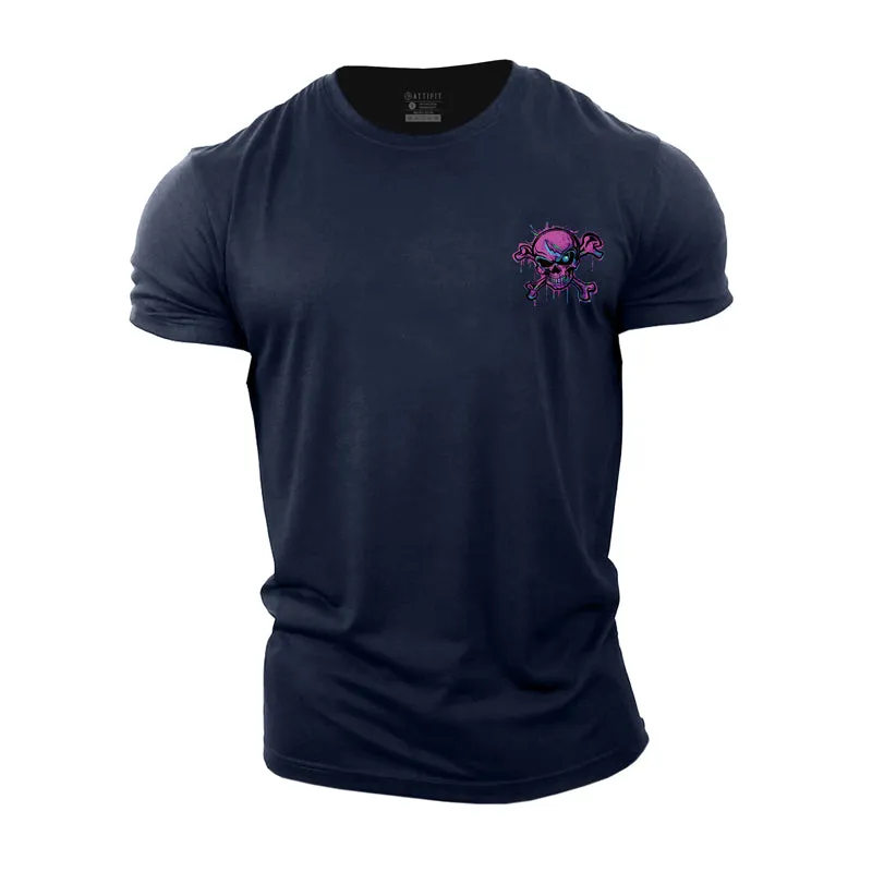 Colorful Skull Cotton T-Shirt