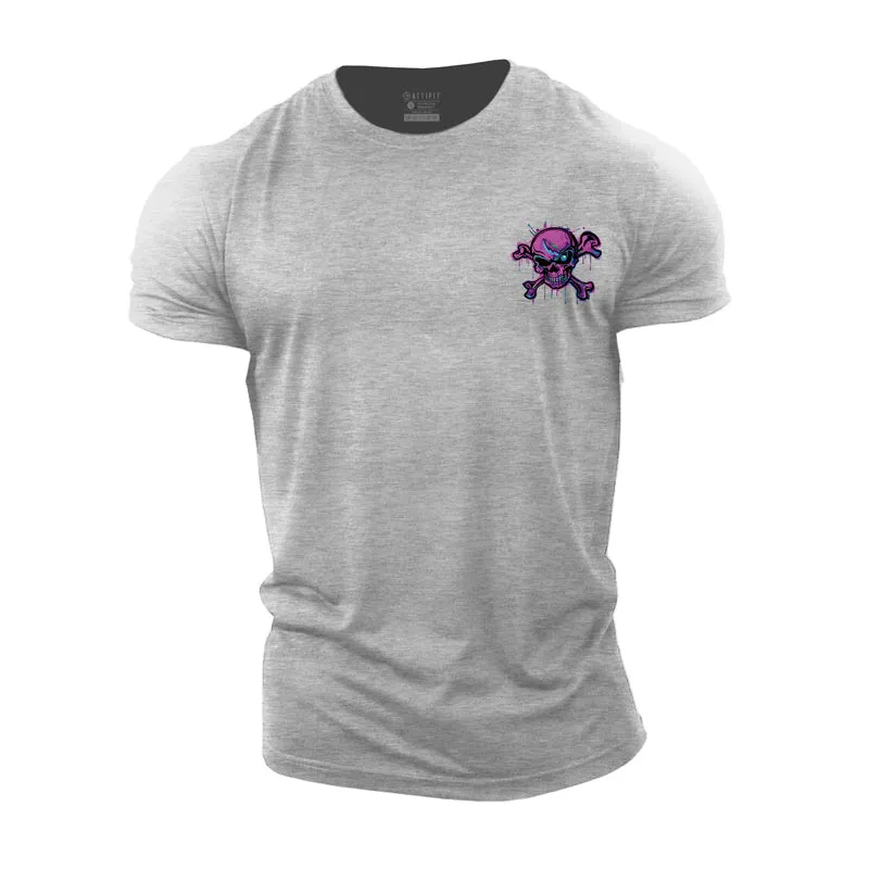 Colorful Skull Cotton T-Shirt