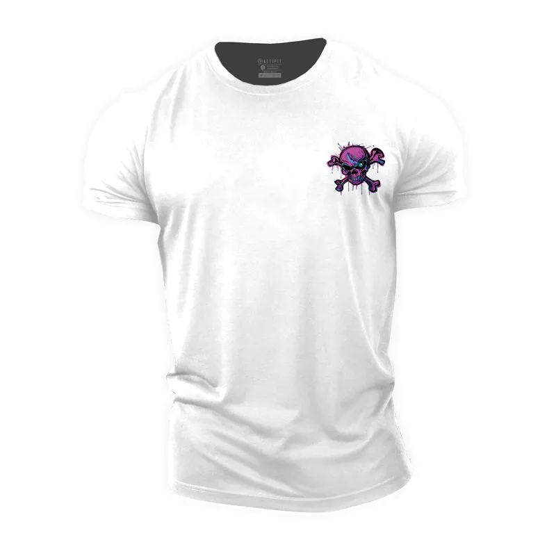 Colorful Skull Cotton T-Shirt