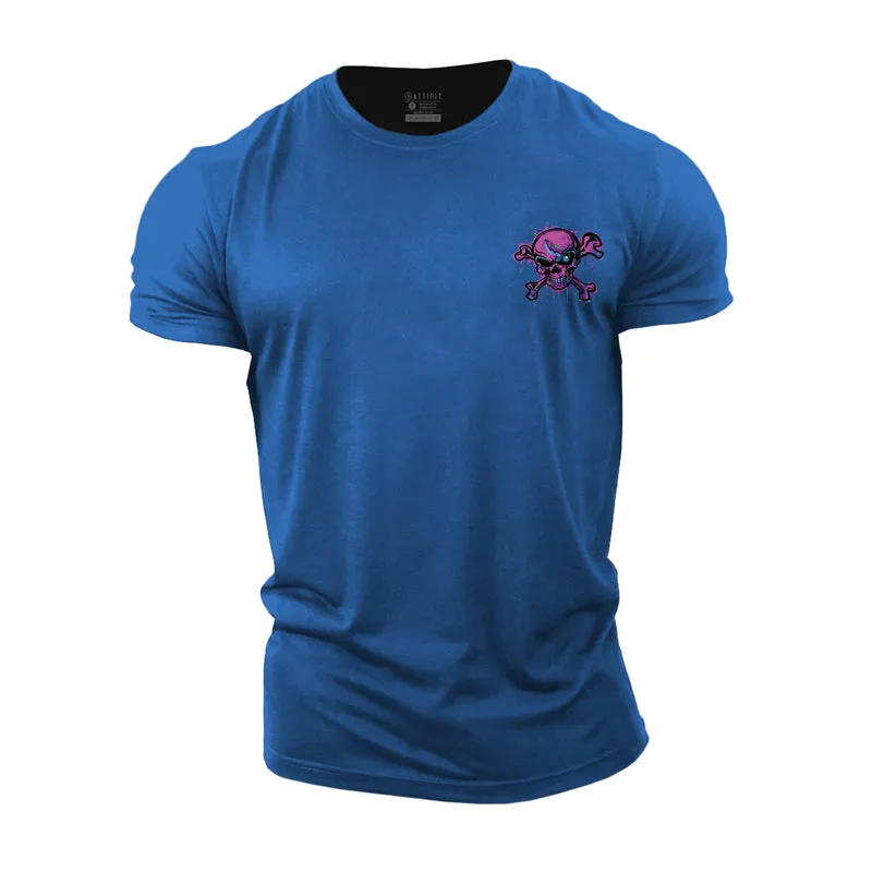 Colorful Skull Cotton T-Shirt