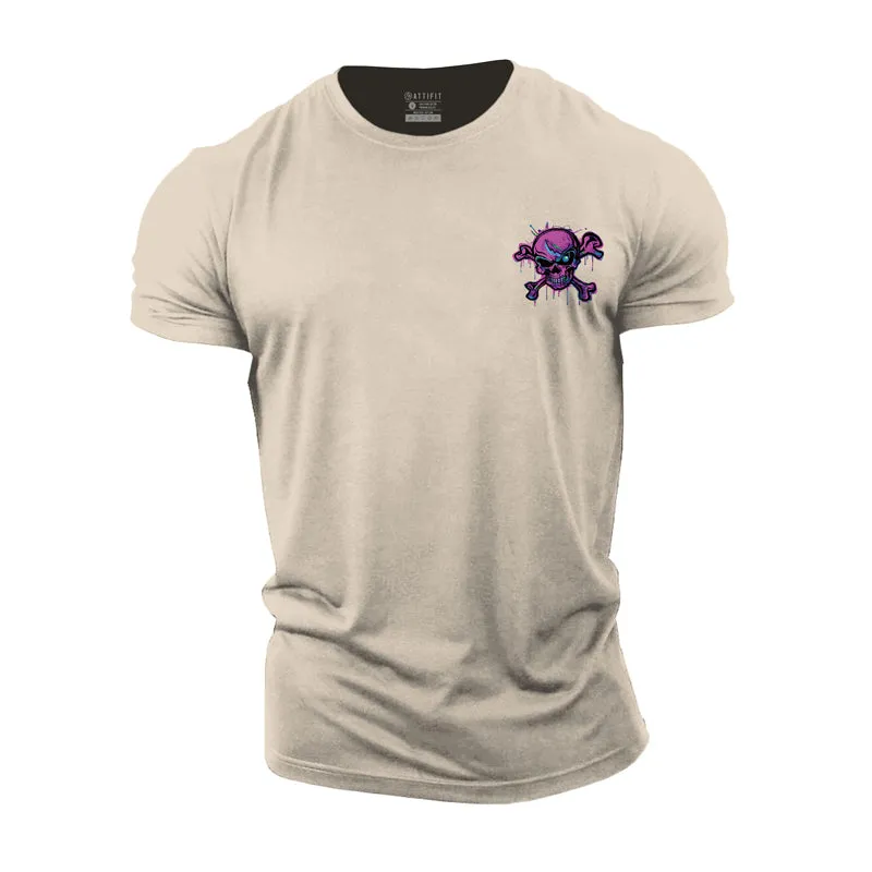 Colorful Skull Cotton T-Shirt