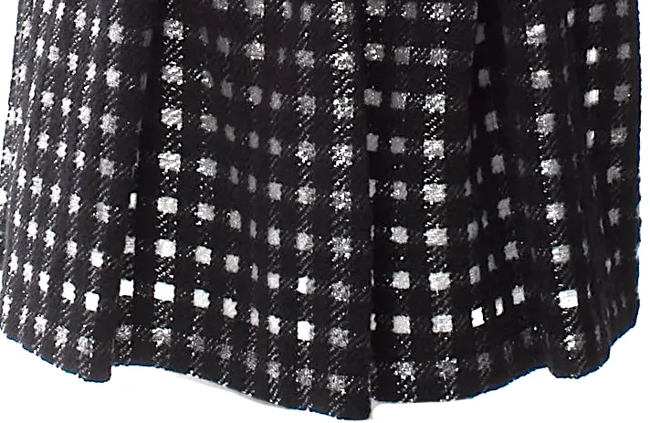 Comme des Garçons Comme des Garçons Japan.Wool/Nylon Blend Plaid Print Knee-Length Skirt