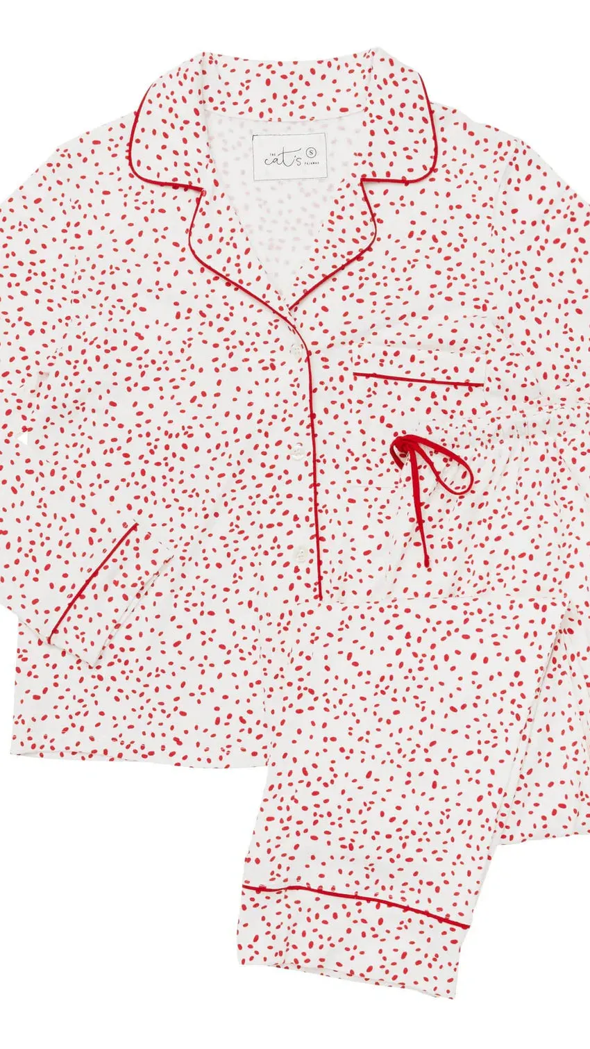 Confetti Dot Pima Knit Long Sleeved Pajama