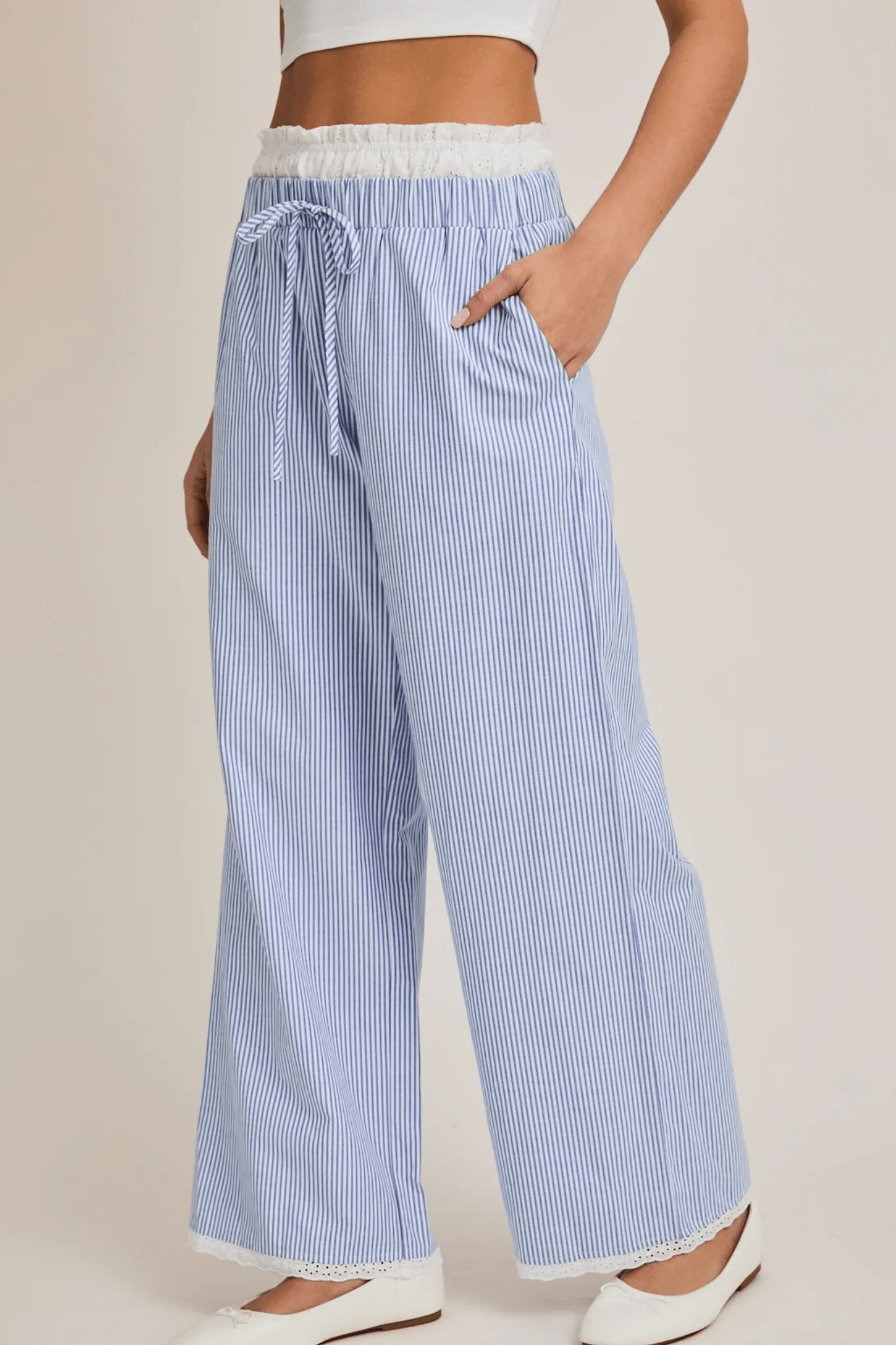 Contrast Layer Pants