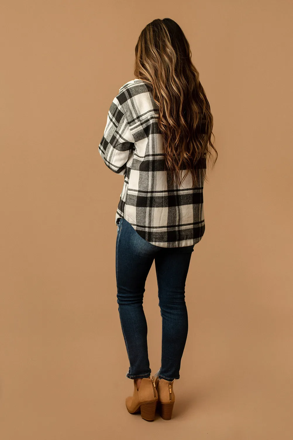Conway Sherpa Lined Plaid Shacket (Blue) | FINAL SALE