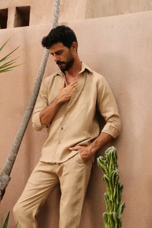 Corsica Shirt - Man & Corsica Pants - Man (Sand)