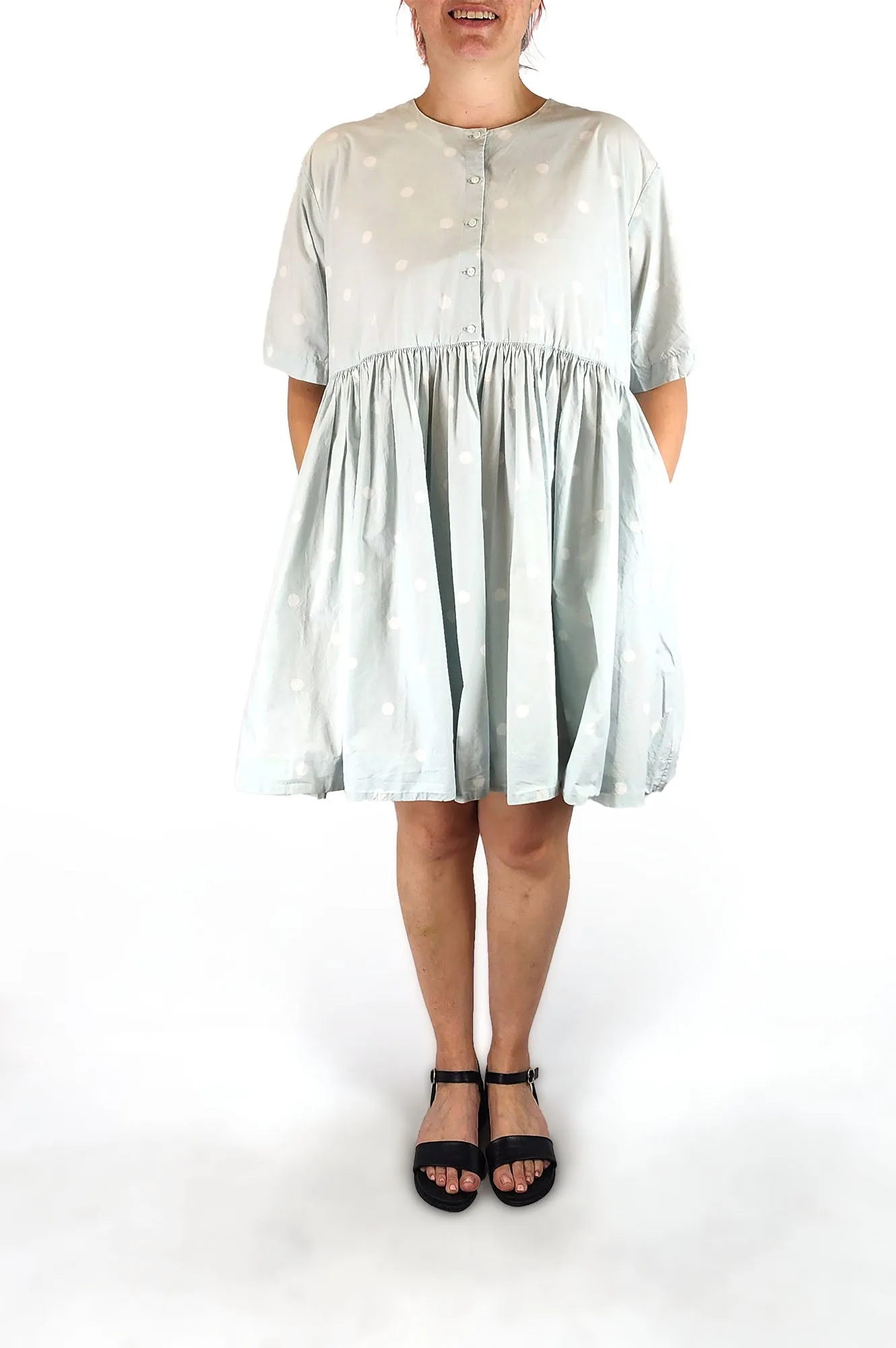 COS blue cotton dress size 42, best fits 14-16 (note: minor issue)