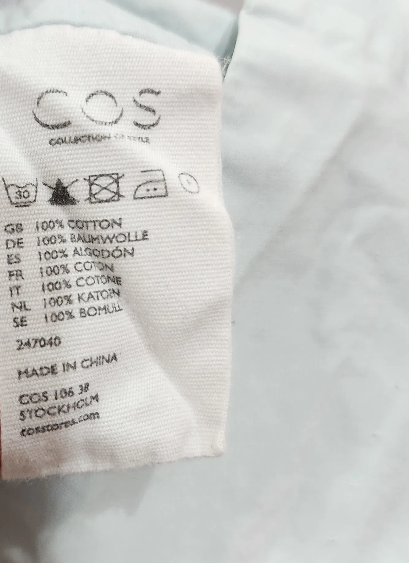 COS blue cotton dress size 42, best fits 14-16 (note: minor issue)