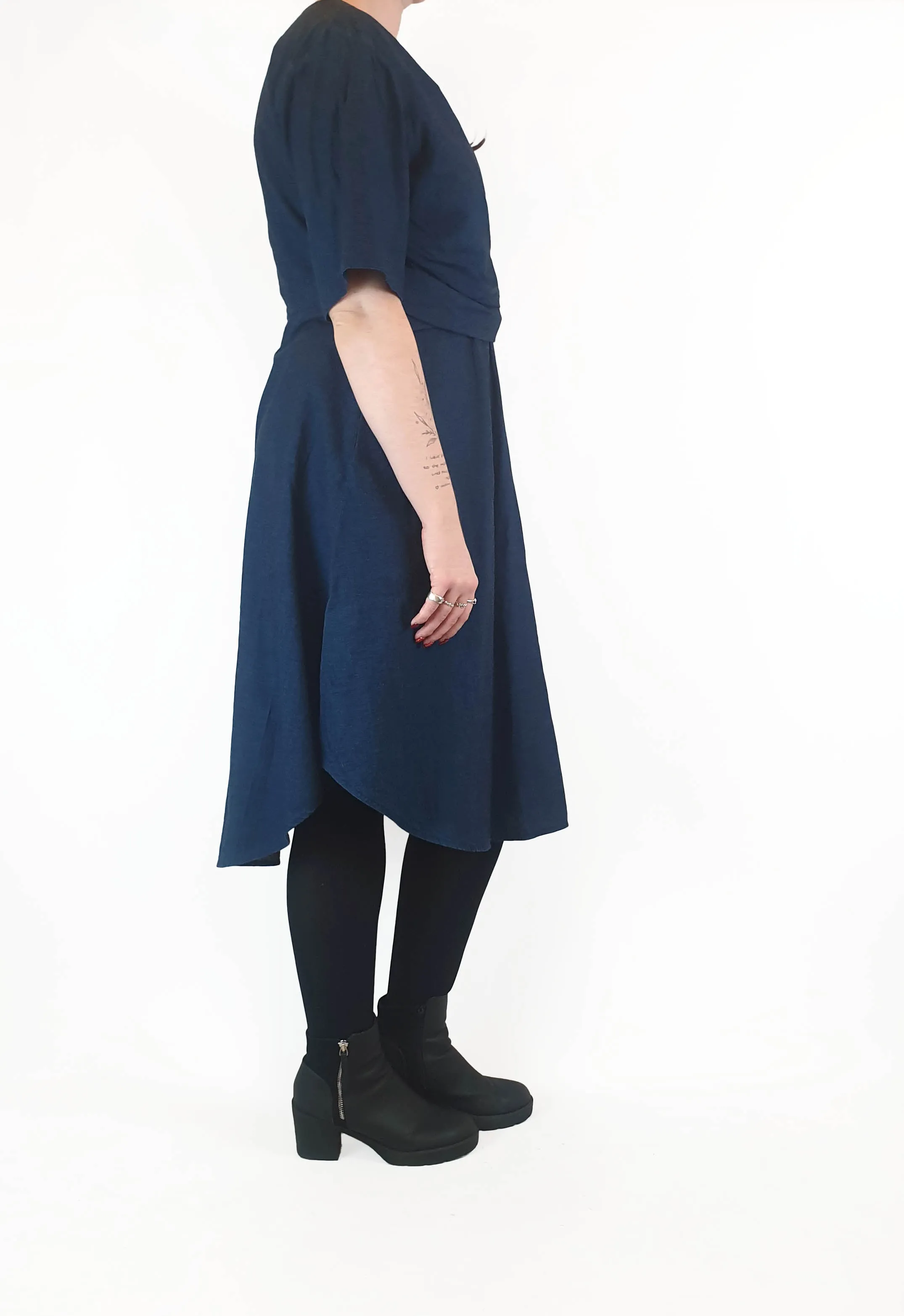 Cos denim look half sleeve dress size EU 44