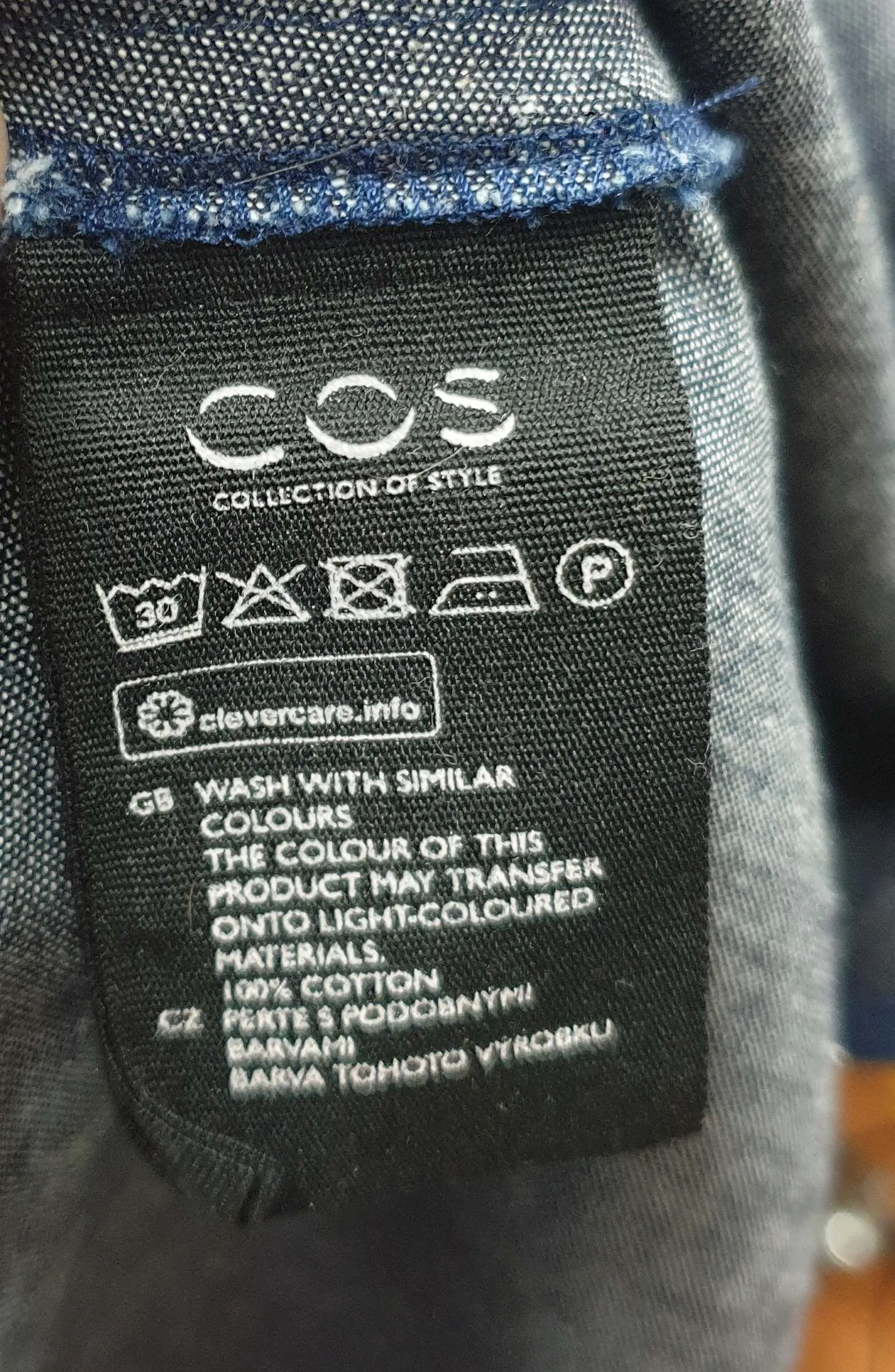 Cos denim look half sleeve dress size EU 44