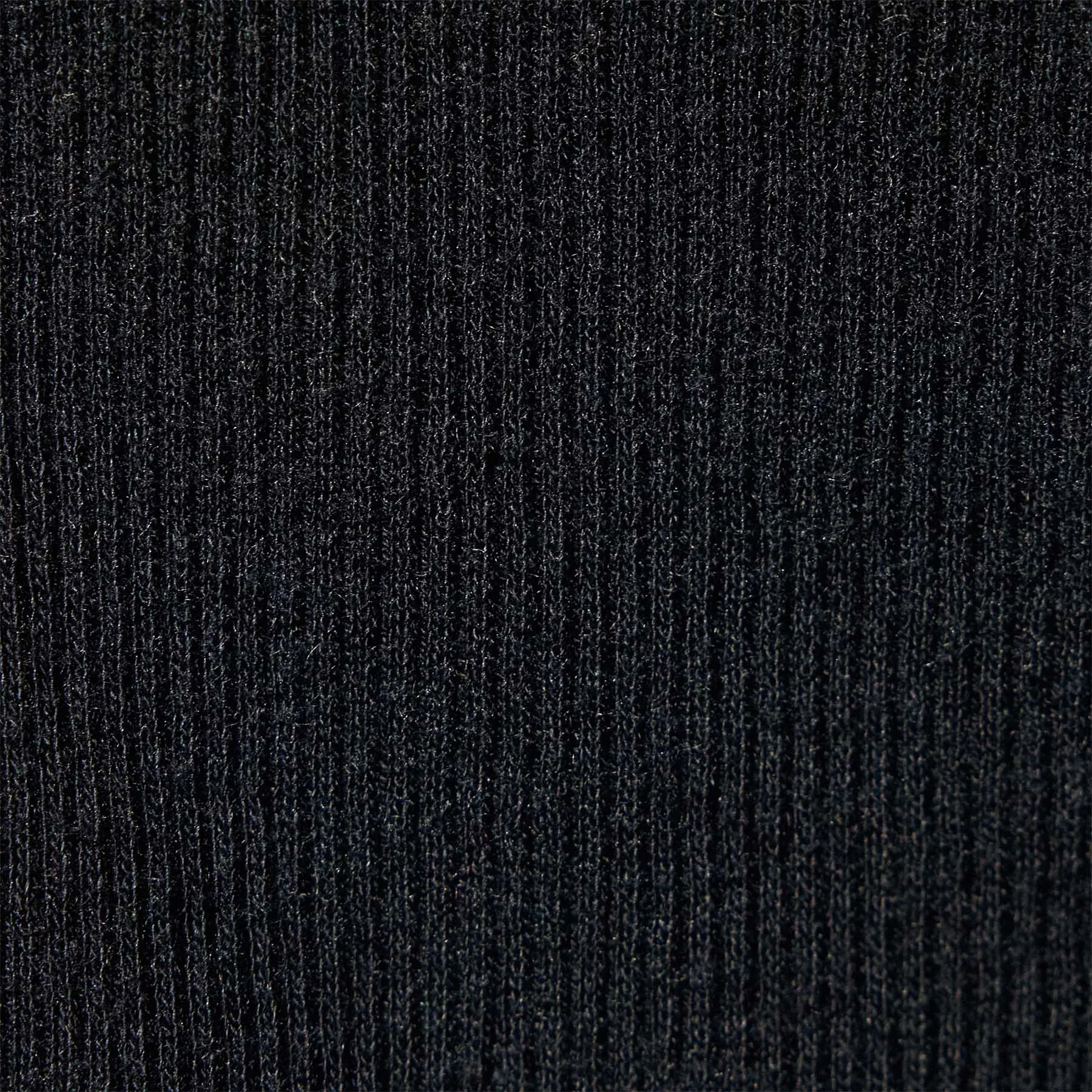 Cotton Cashmere Blend Rib Funnel Neck Dress - Black