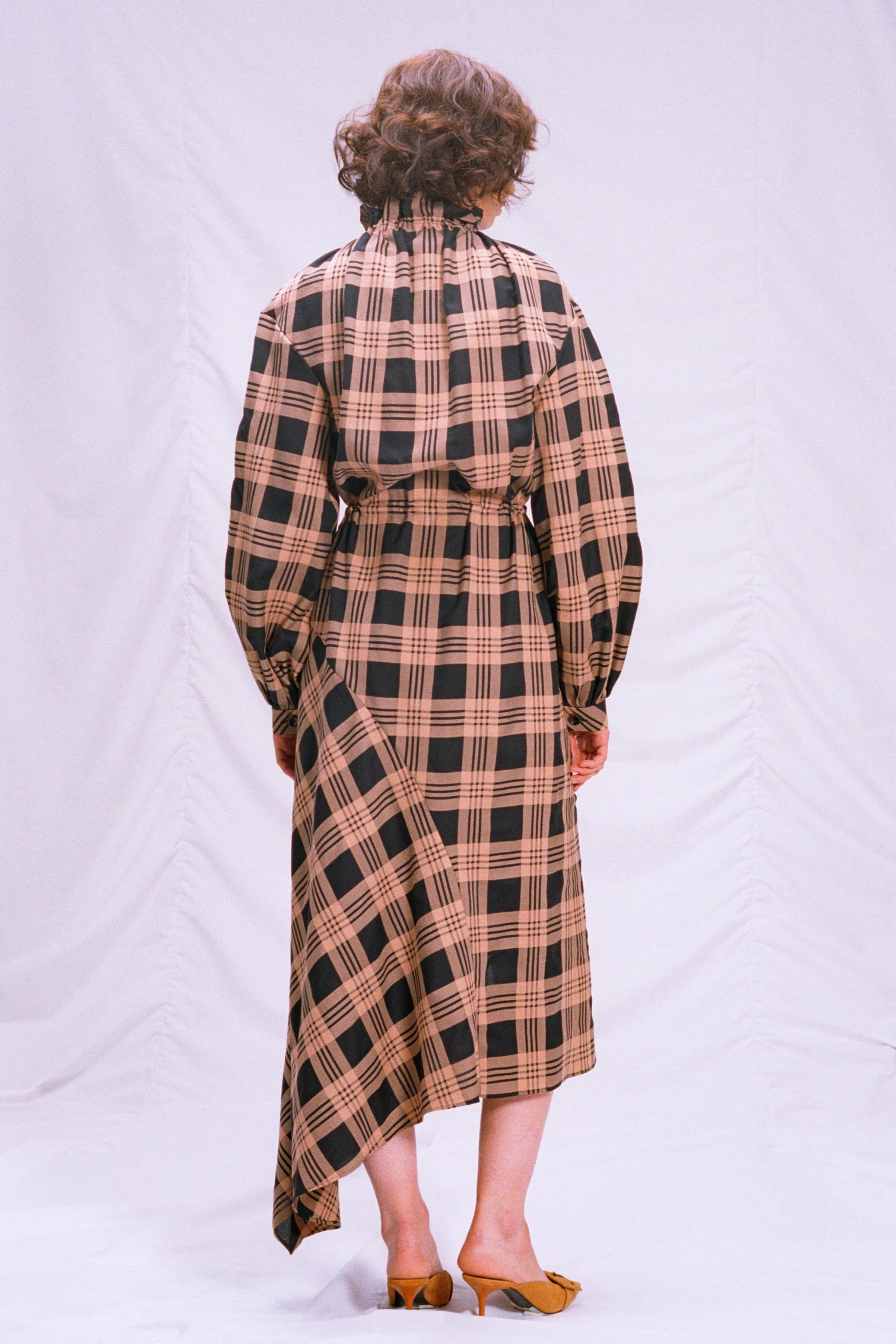 Cotton dress with drawsrtrings