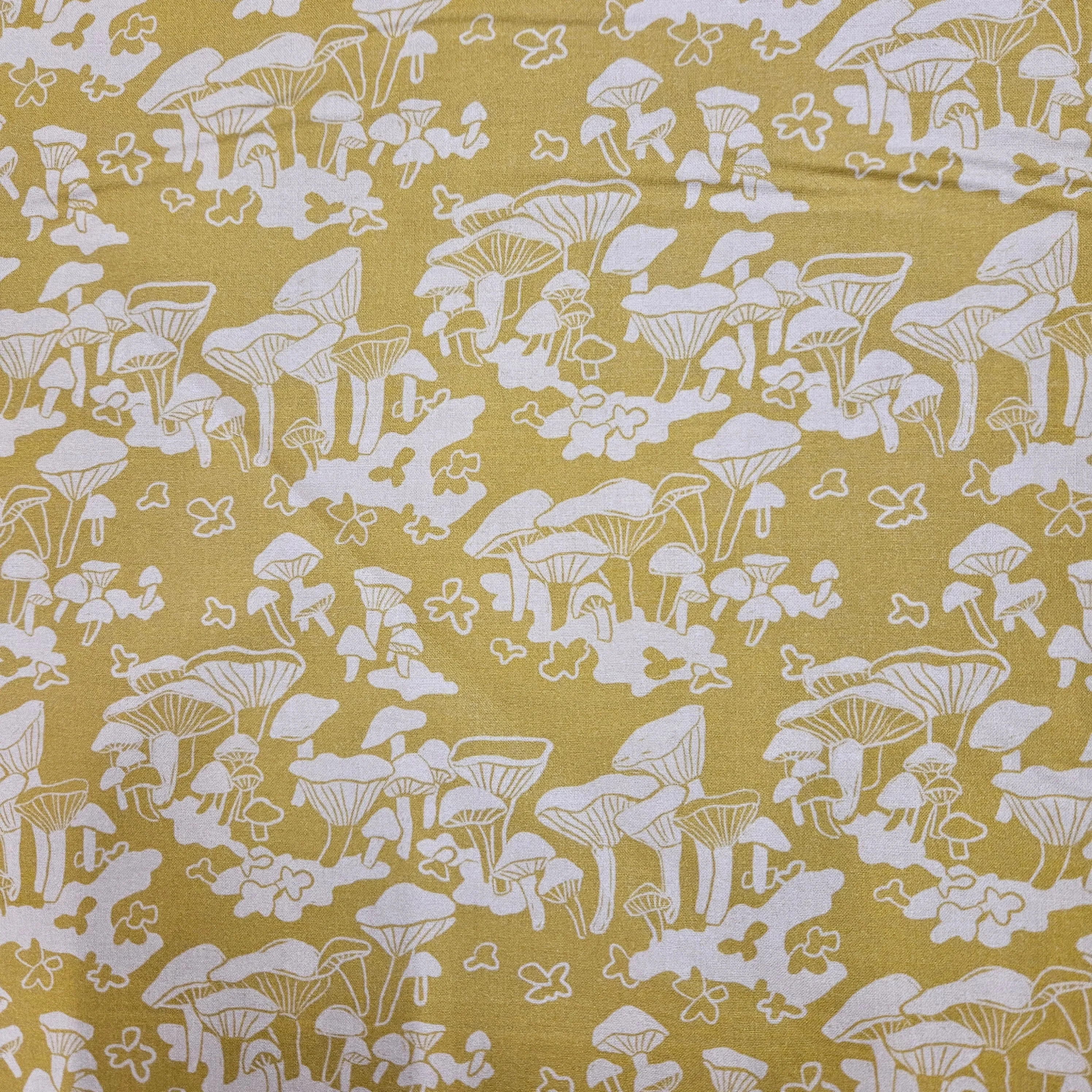 Cotton Forest Floor Mushroom Print
