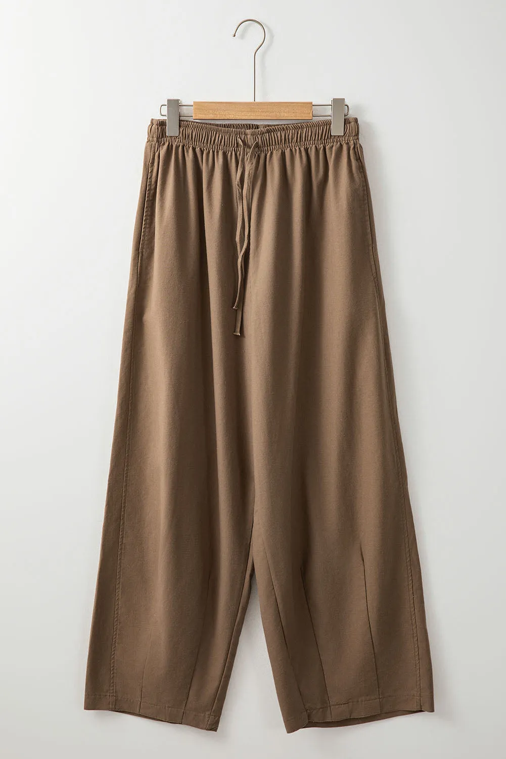 Cotton Linen Waist Wide Leg Pants