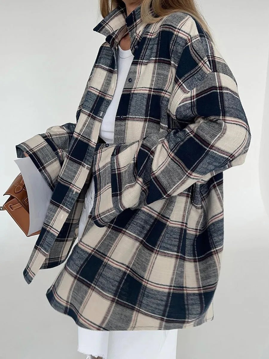 Cotton Mid-Length Outerwear Shirt