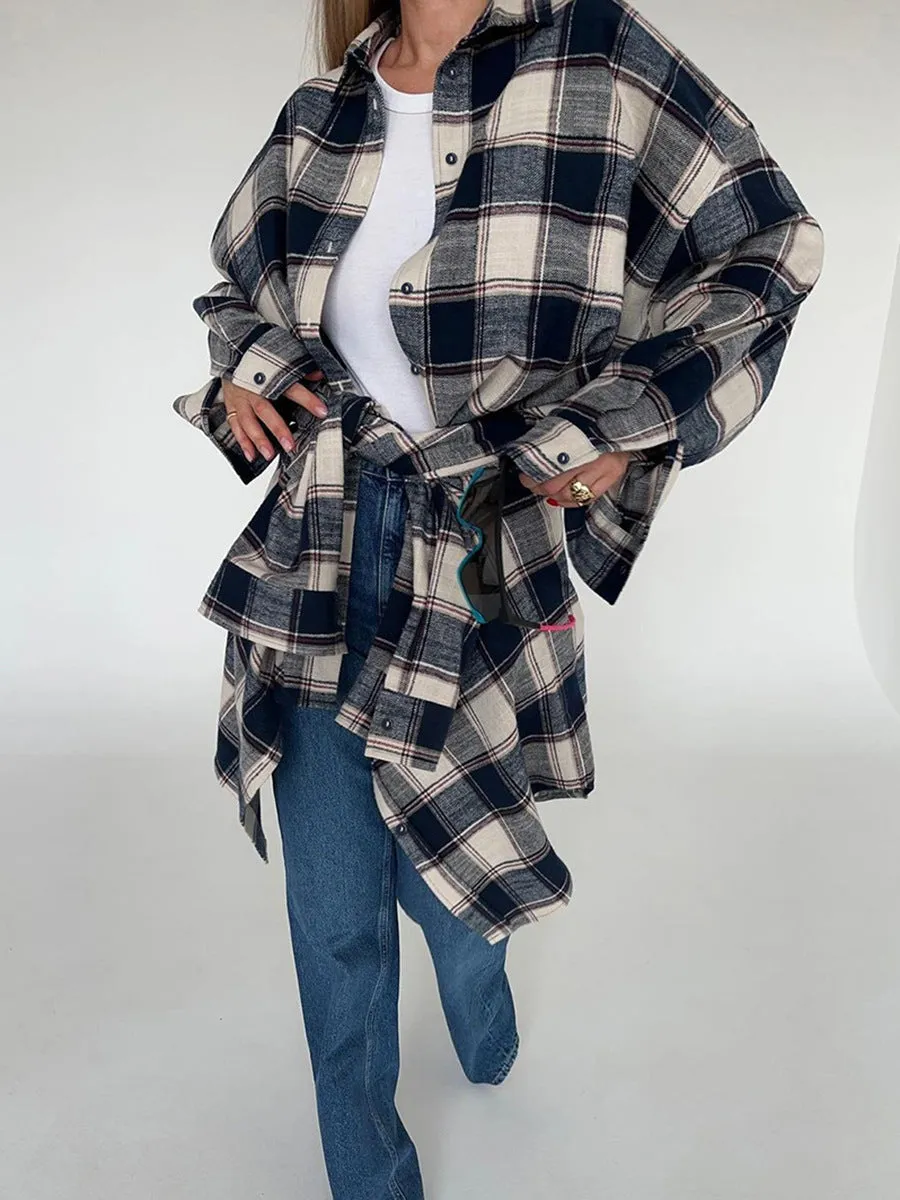 Cotton Mid-Length Outerwear Shirt