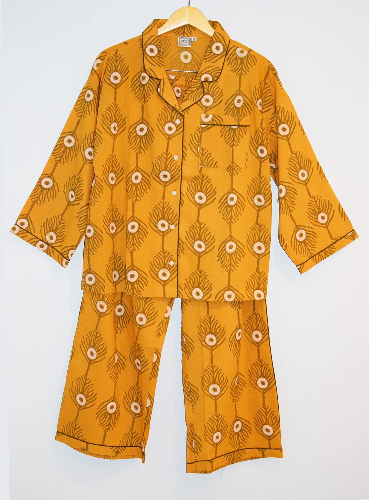 Cotton Pajama Set | Plumes Amber