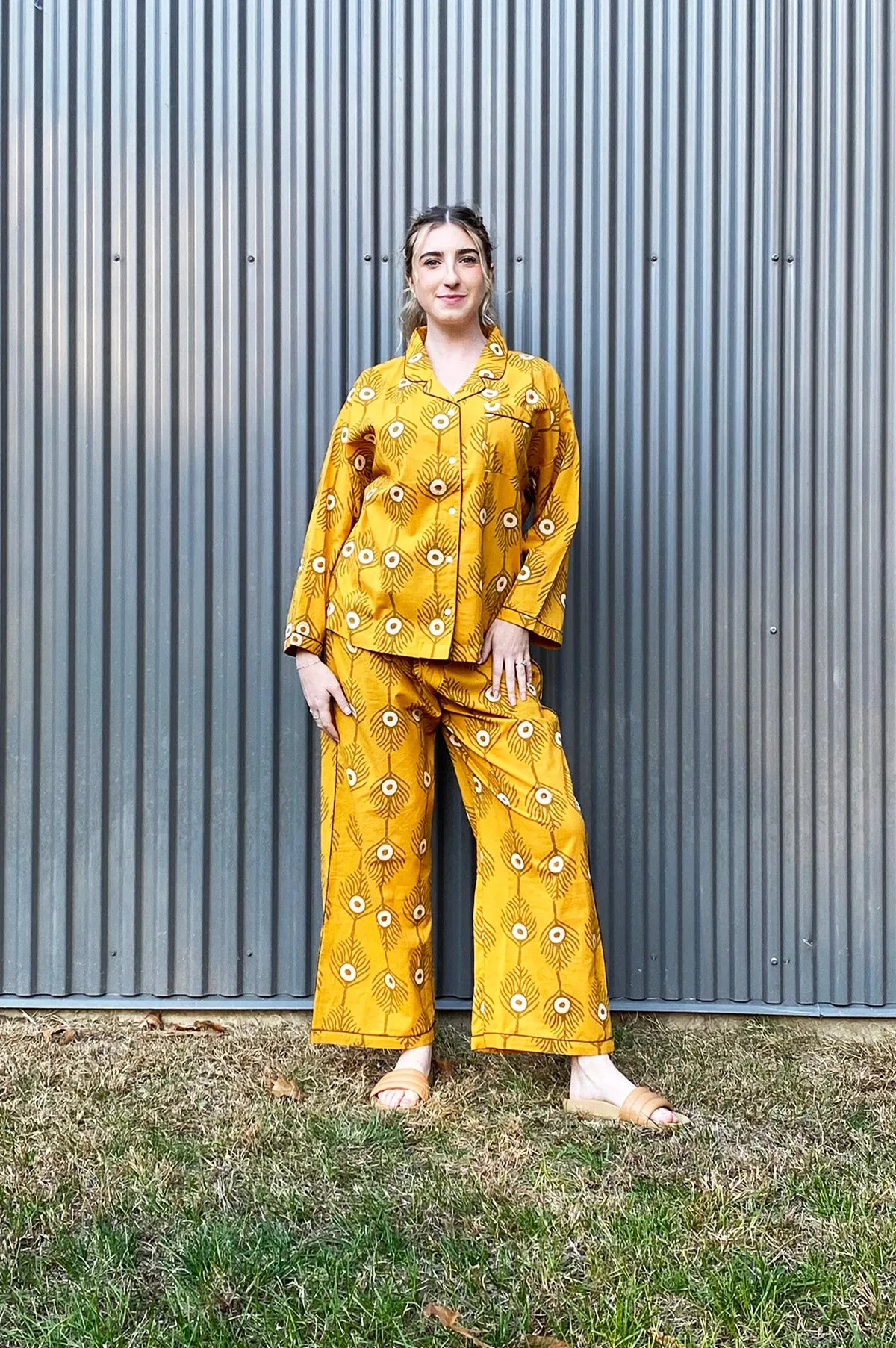 Cotton Pajama Set | Plumes Amber