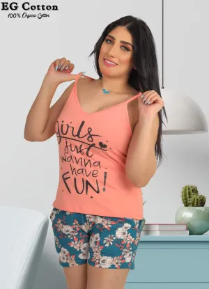 Cotton pajamas and short shorts, Cotton Lycra