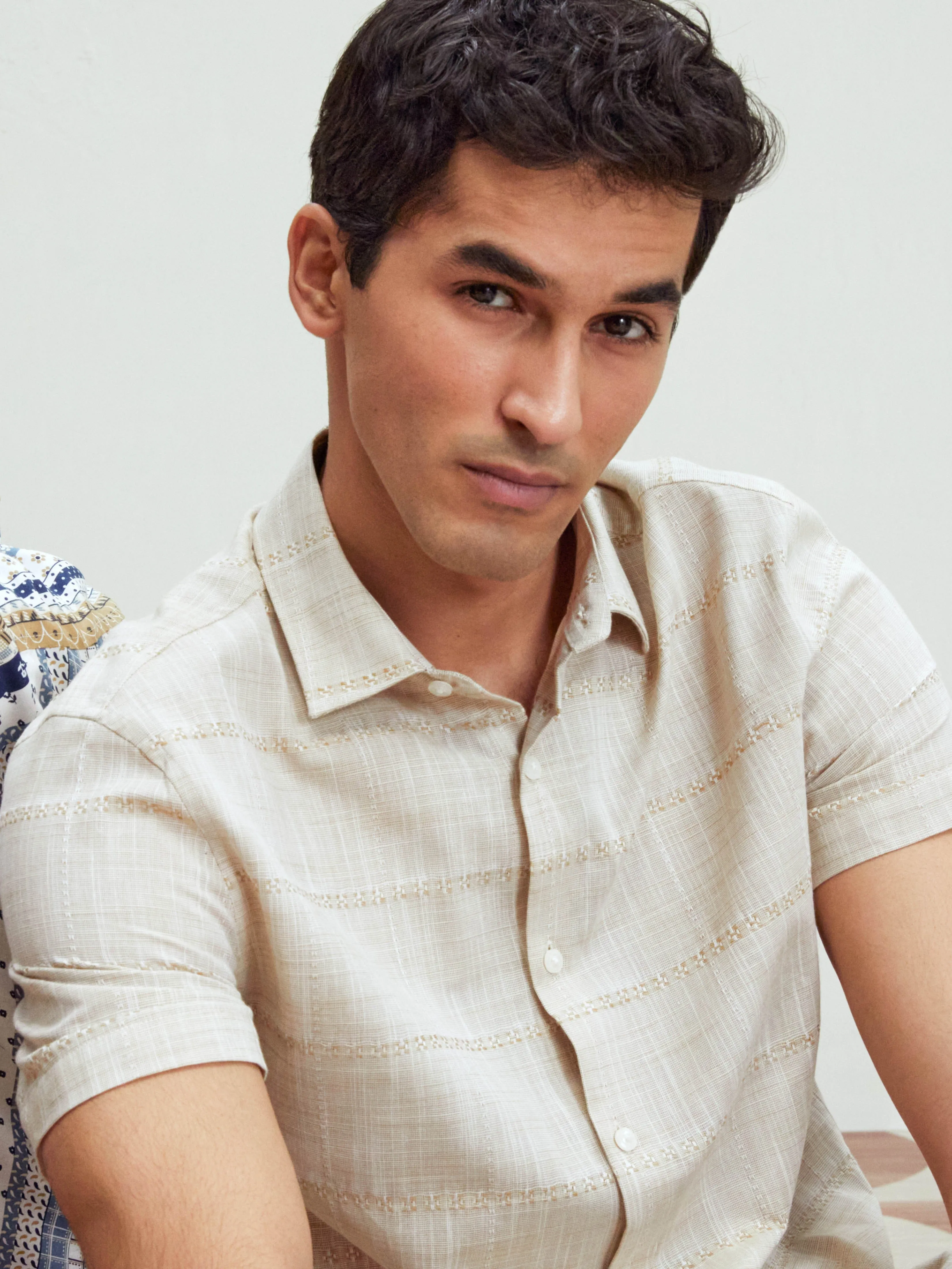Cotton Slub Plaid Shirt