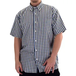 Cotton Traders Stone Plaid Short Sleeve Sport Shirt