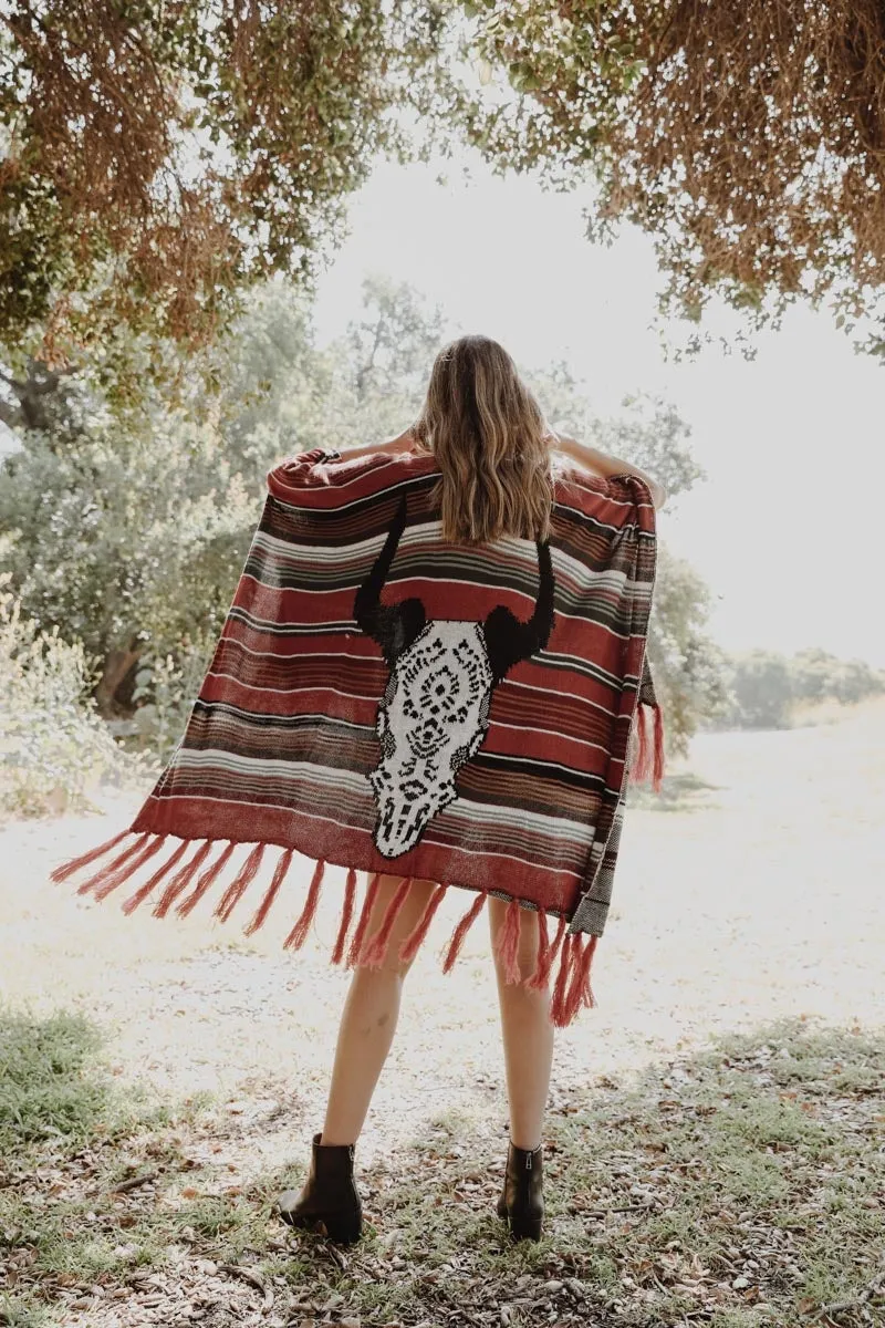 Cow Skull Serape