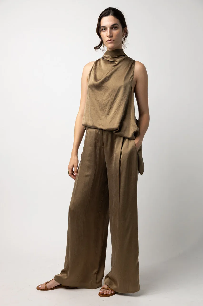 Crepe Satin Full Pants