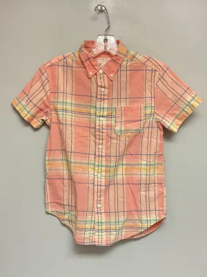 Crew Cuts Size 12 Pink & Blue Plaid Cotton Big Boys Shirts & Polos